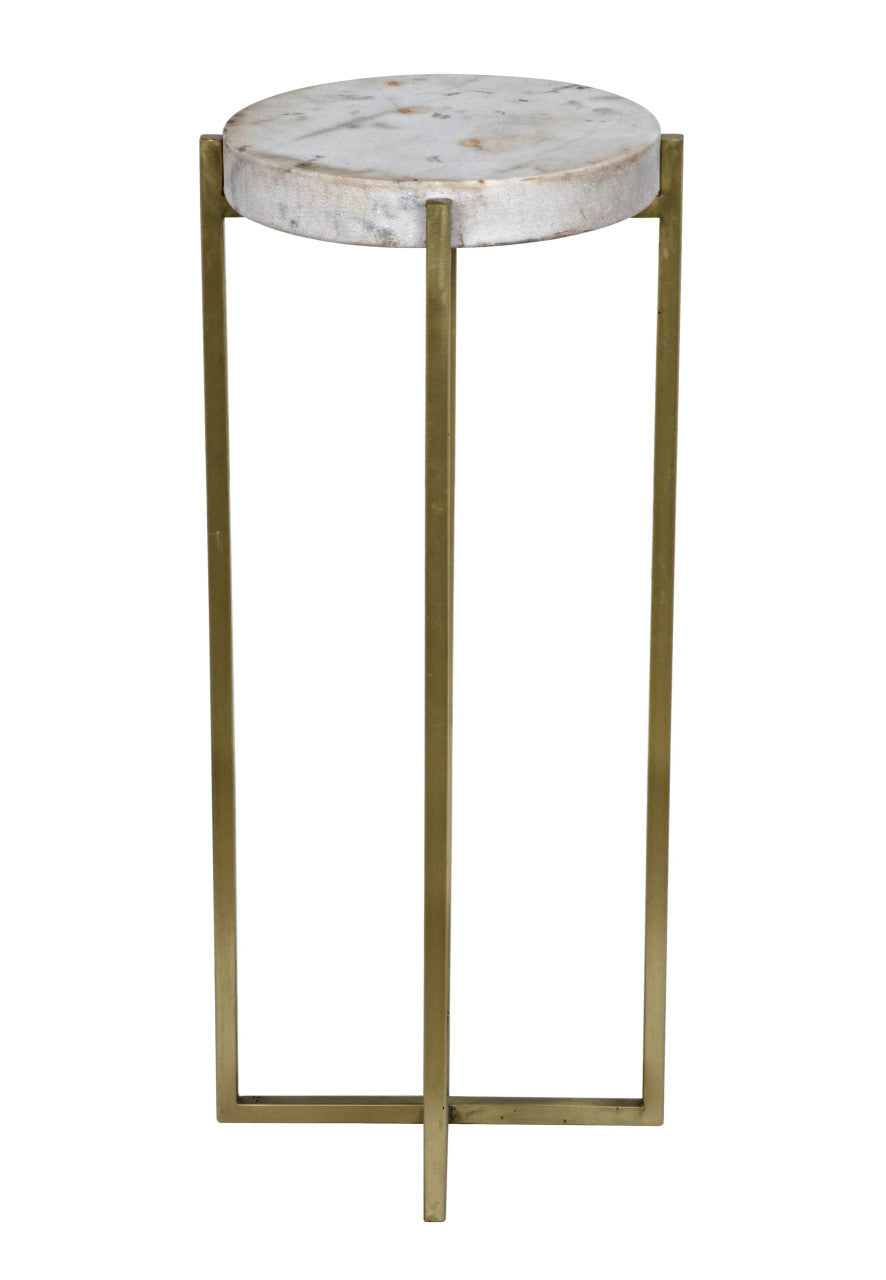 Noir Soho Side Table in Antique Brass GTAB698MB