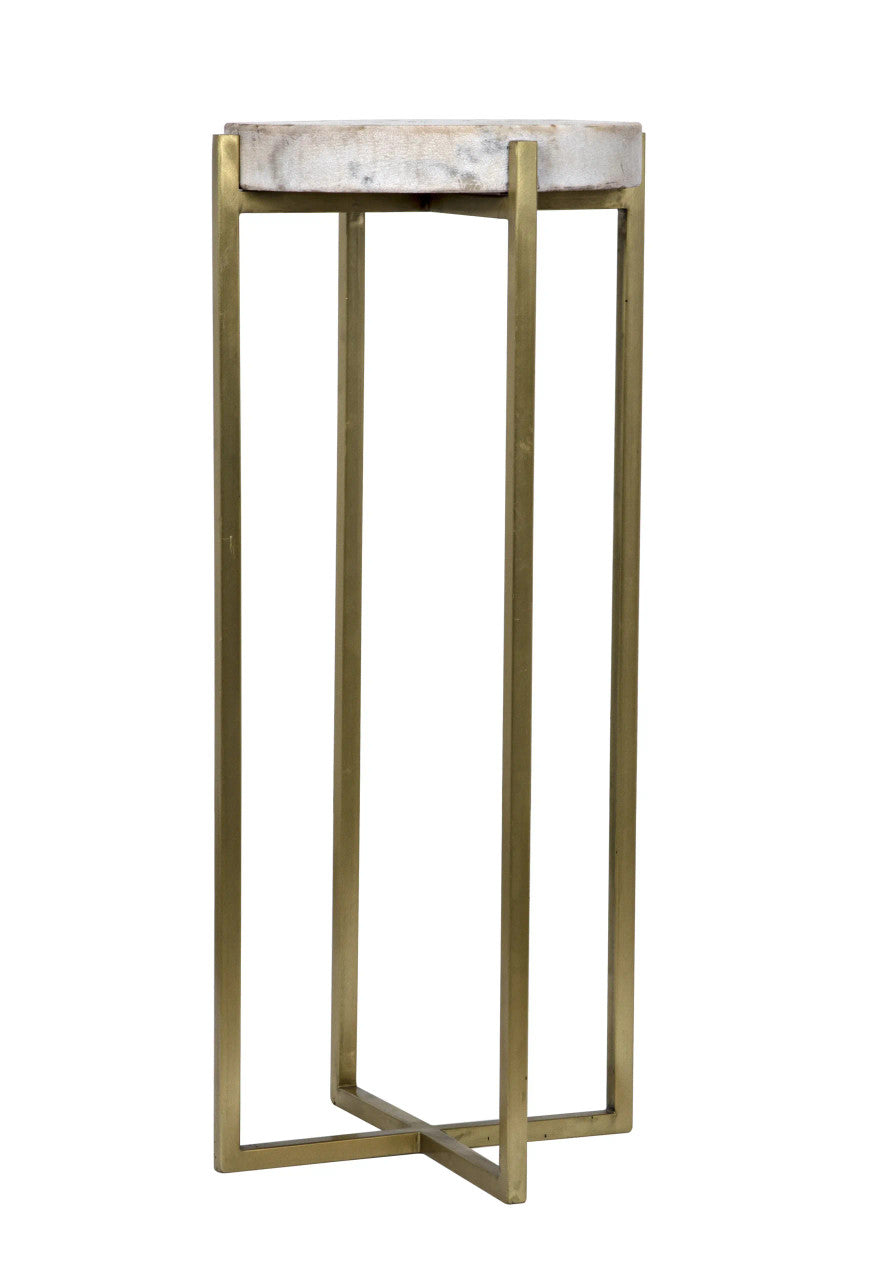 Noir Soho Side Table in Antique Brass GTAB698MB