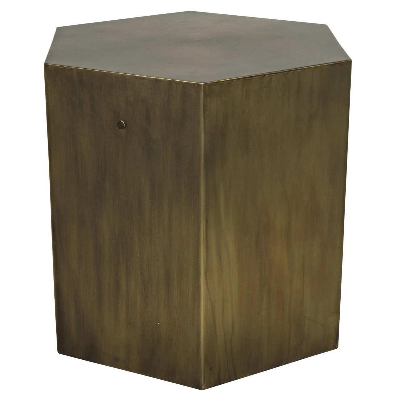 Noir Aria Side Table B in Aged Brass GTAB702AB-B