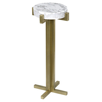 Noir Sardo Side Table in Antique Brass GTAB705MB