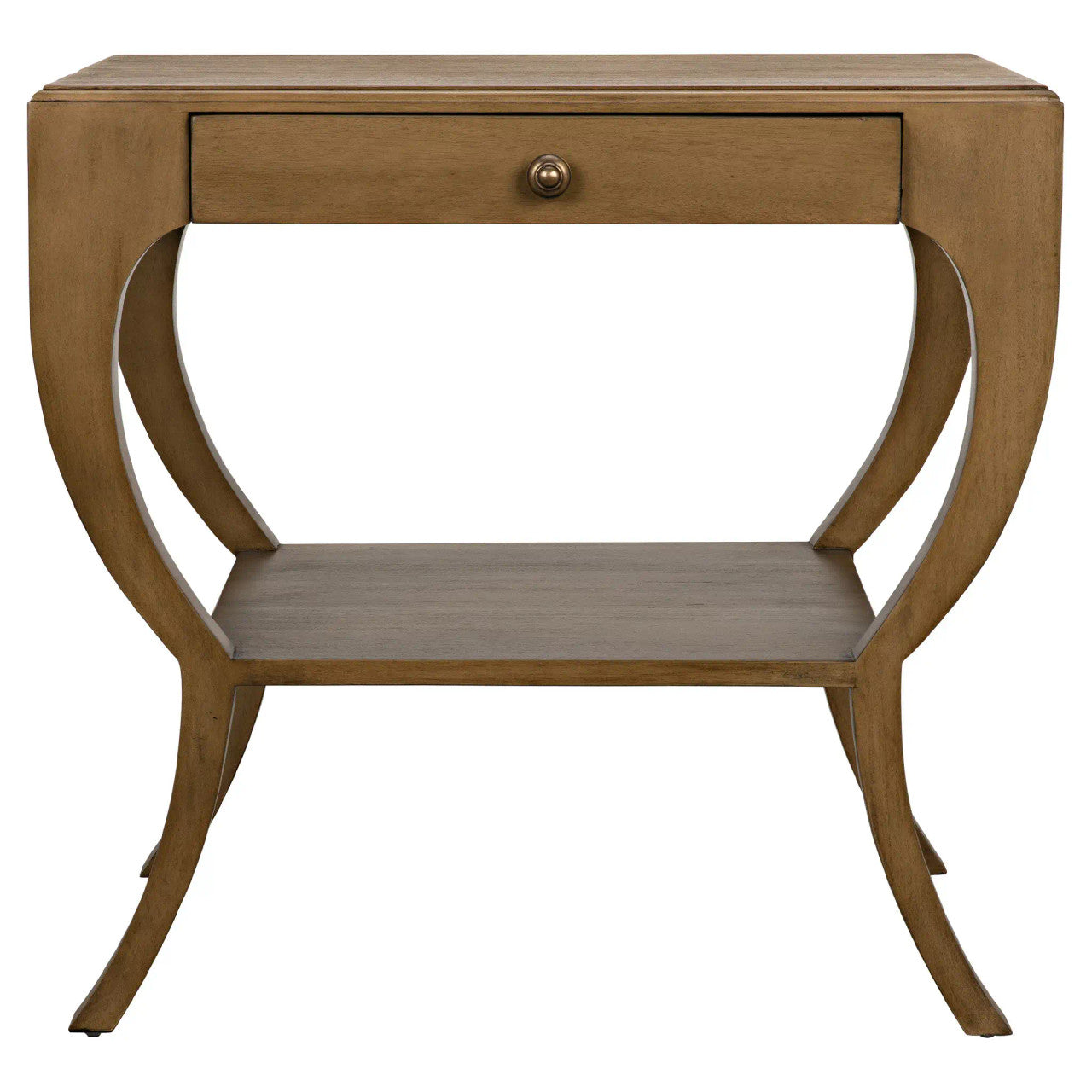 Noir Maude Side Table in Saddle Brown GTAB711SB