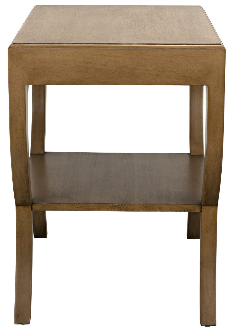 Noir Maude Side Table in Saddle Brown GTAB711SB