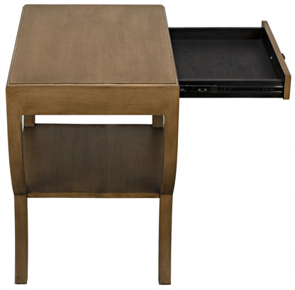 Noir Maude Side Table in Saddle Brown GTAB711SB