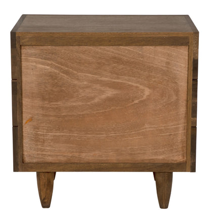 Noir David 32" Side Table in Dark Walnut GTAB717DW-S