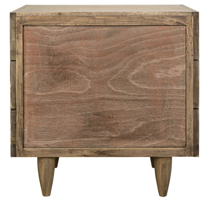 Noir David 32" Side Table in Washed Walnut GTAB717WAW-S