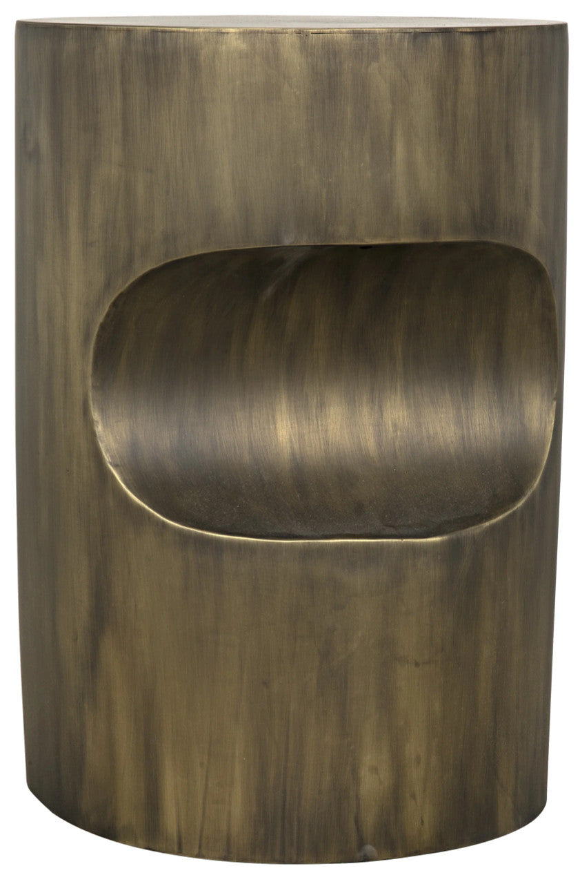 Noir Margo Side Table in Aged Brass GTAB733AB