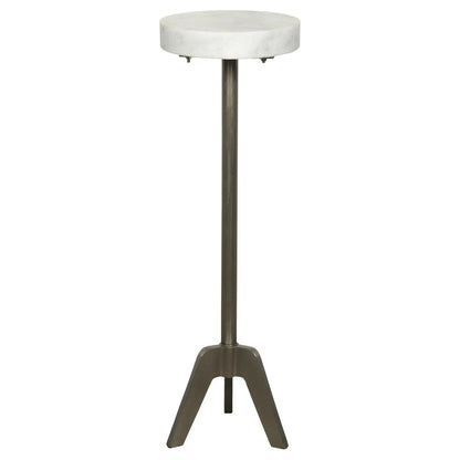 Noir Fiasco Side Table in Antique Silver GTAB763ASV