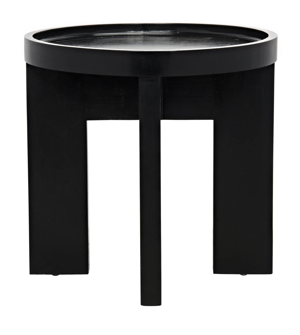 Noir Gavin Side Table in Hand Rubbed Black GTAB793HB