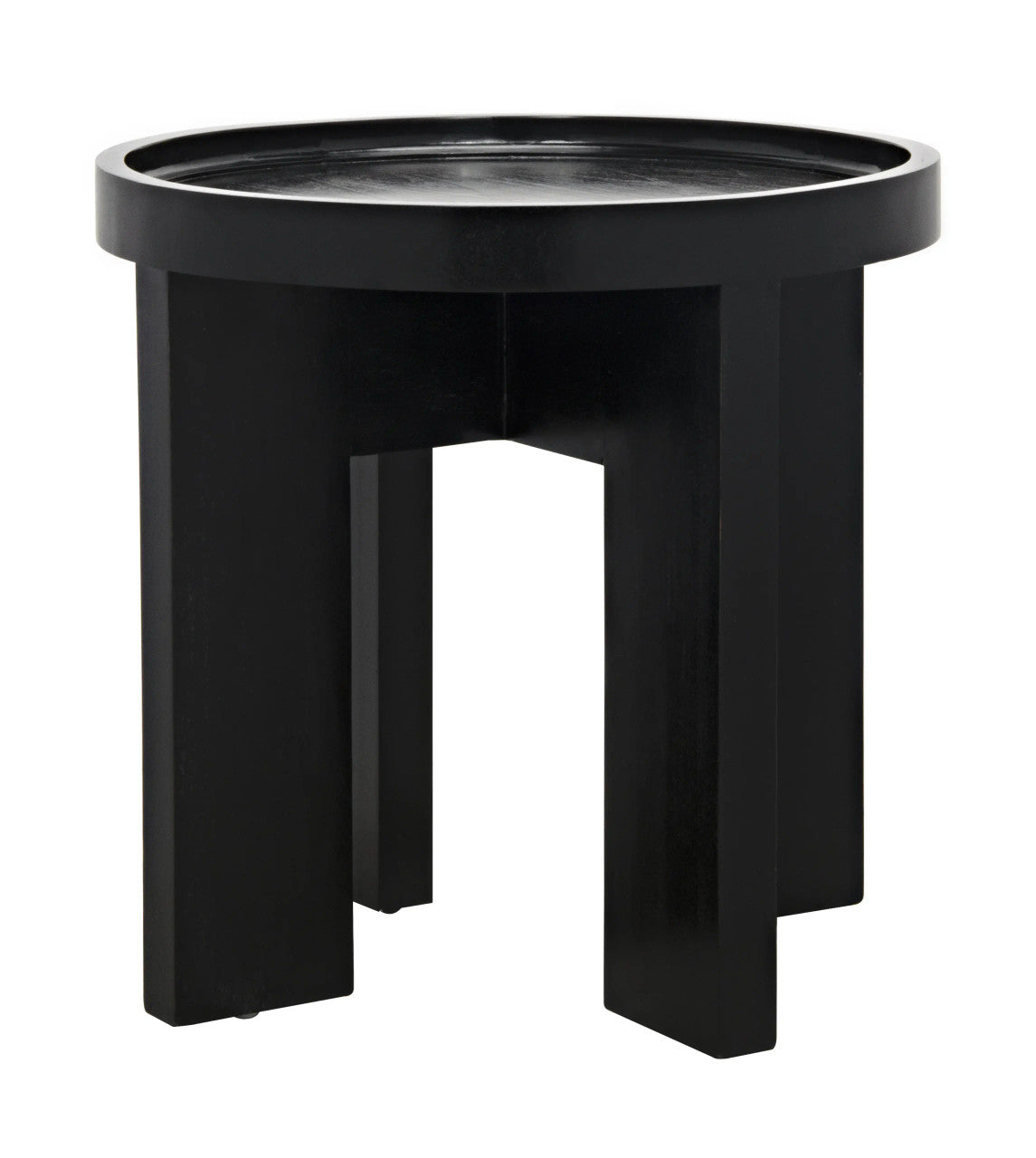 Noir Gavin Side Table in Hand Rubbed Black GTAB793HB