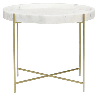 Noir Chuy Side Table in Antique Brass GTAB799MB