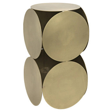 Noir Lola Side Table in Antique Brass GTAB822MB