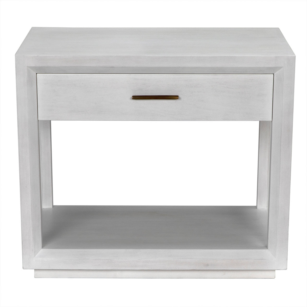 Noir Antony Side Table, White Wash in White Wash GTAB830WH