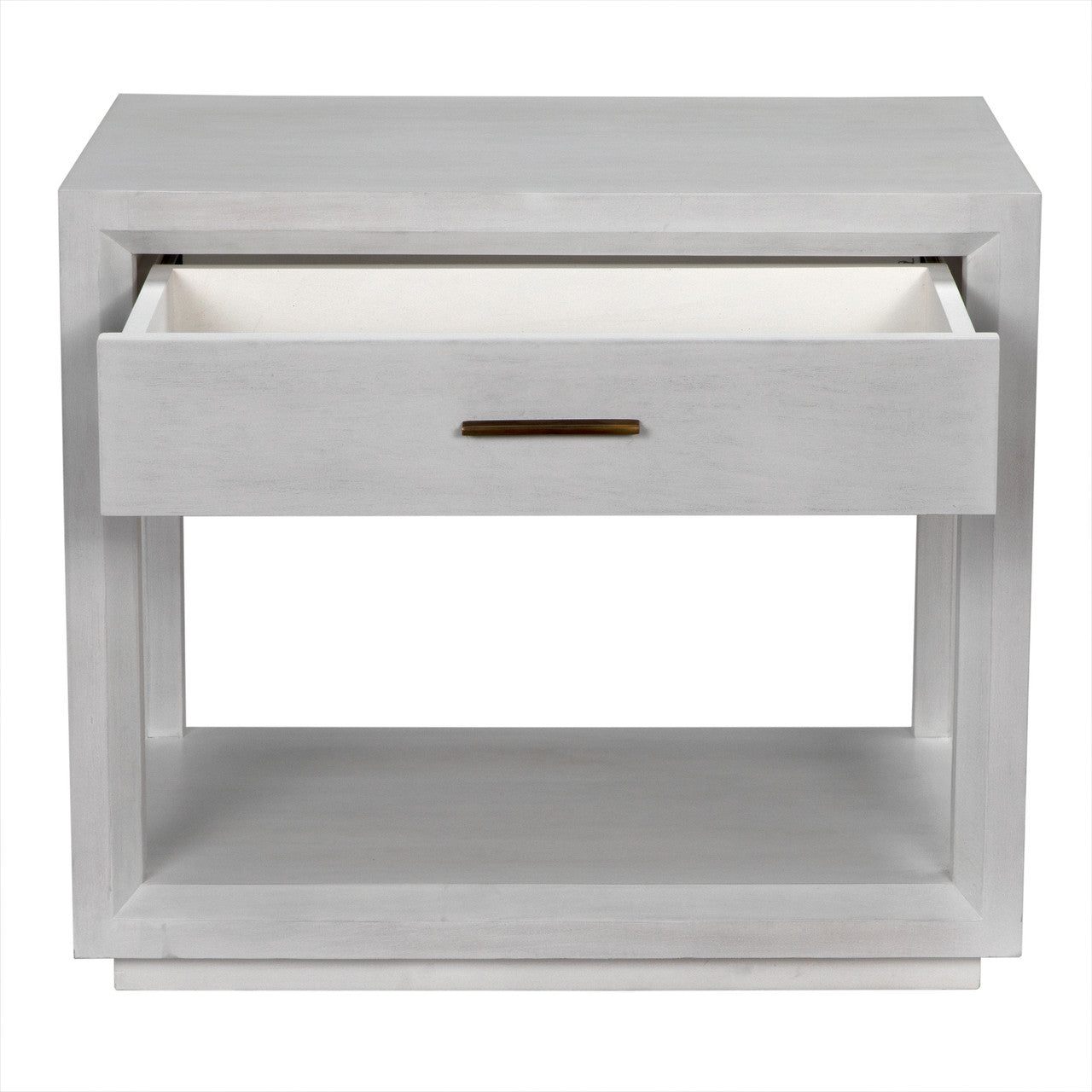 Noir Antony Side Table, White Wash in White Wash GTAB830WH