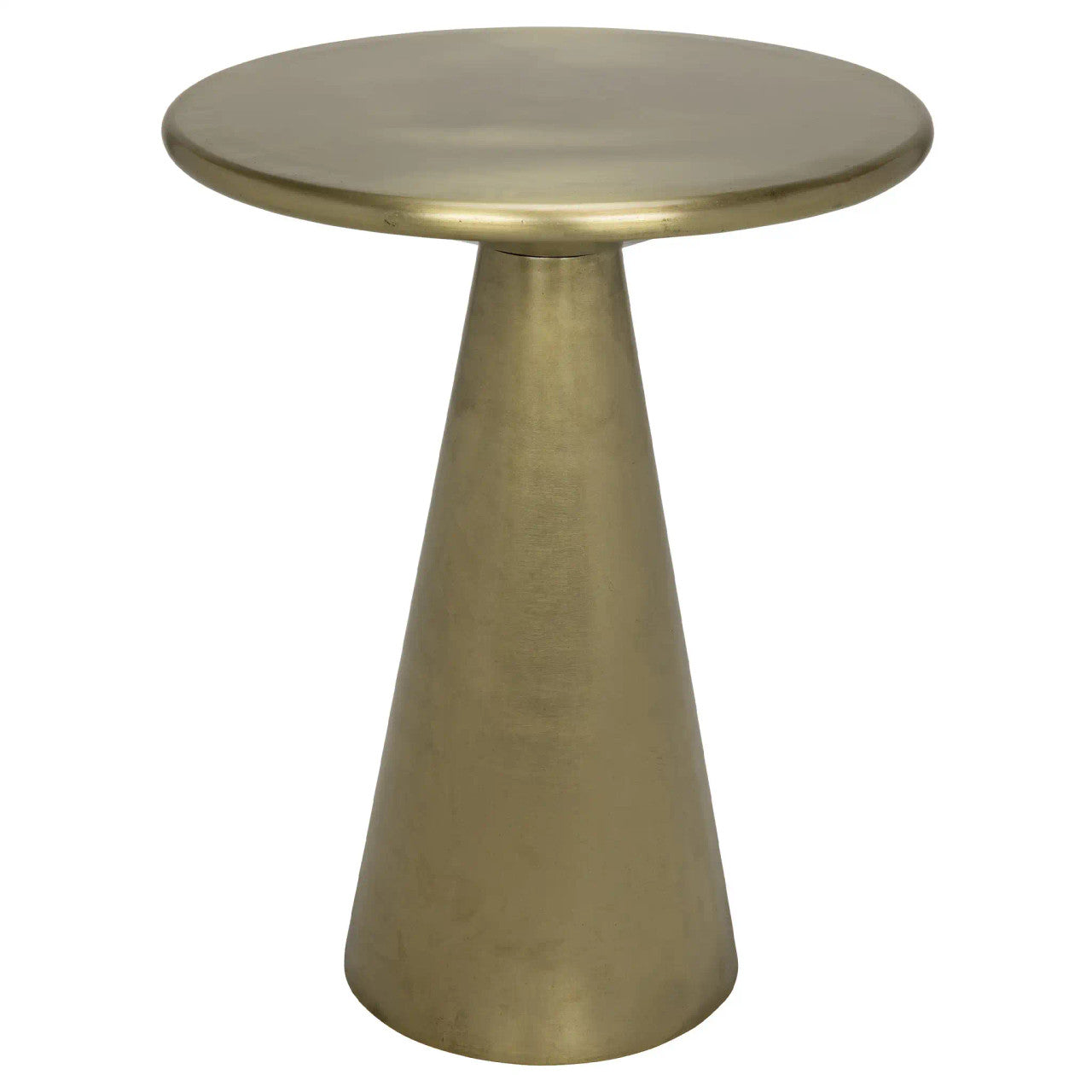 Noir Cassia Side Table in Antique Brass GTAB834MB