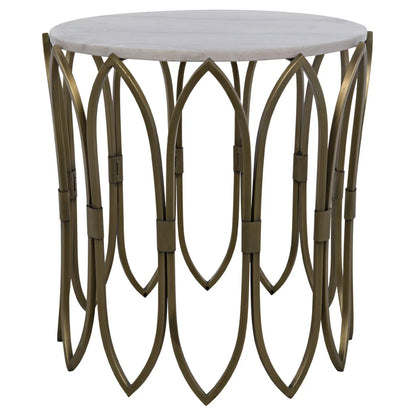 Noir Nola Side Table in Antique Brass GTAB846MB