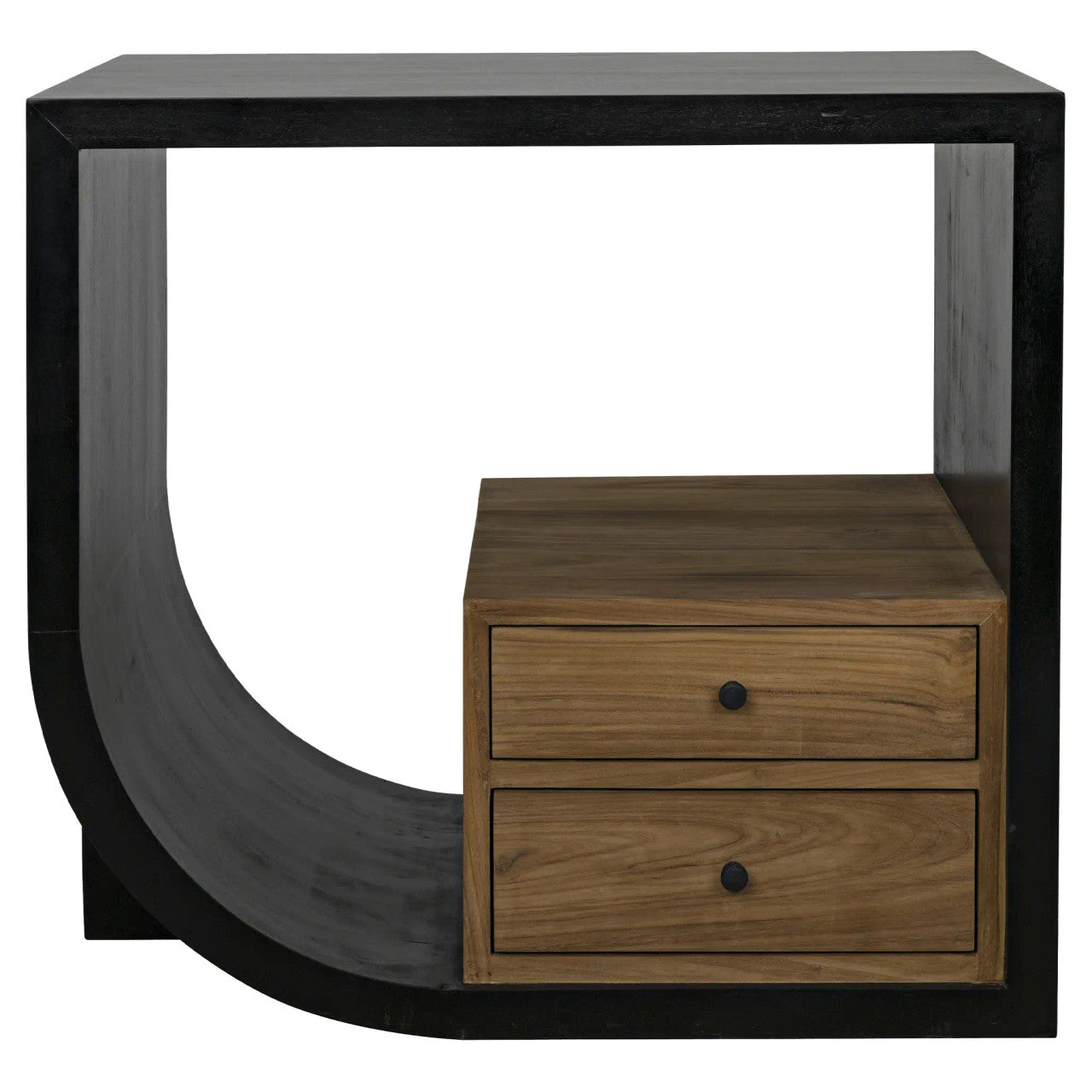 Noir Burton Side Table in Hand Rubbed Black GTAB848HB-L