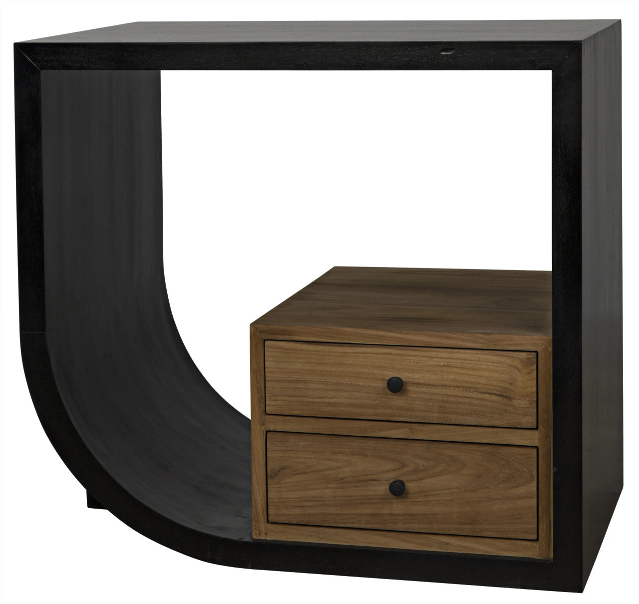 Noir Burton Side Table in Hand Rubbed Black GTAB848HB-L