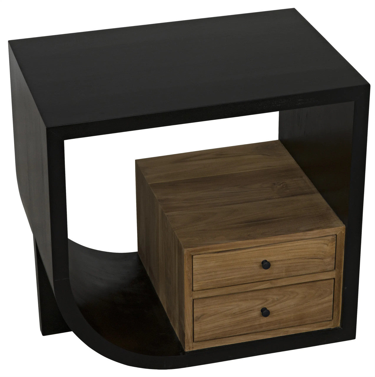 Noir Burton Side Table in Hand Rubbed Black GTAB848HB-L