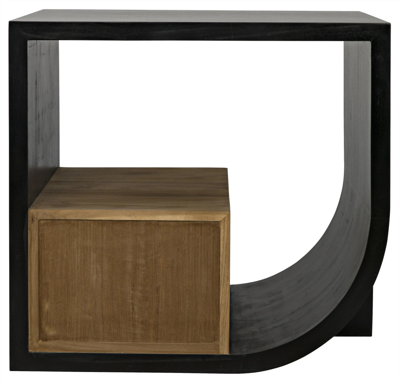 Noir Burton Side Table in Hand Rubbed Black GTAB848HB-L