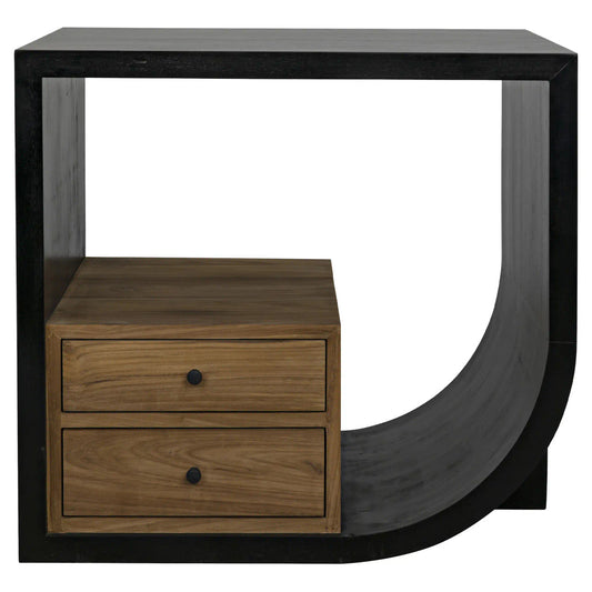 Noir Burton Side Table in Hand Rubbed Black GTAB848HB-R