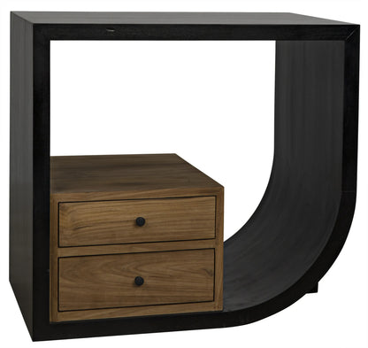 Noir Burton Side Table in Hand Rubbed Black GTAB848HB-R