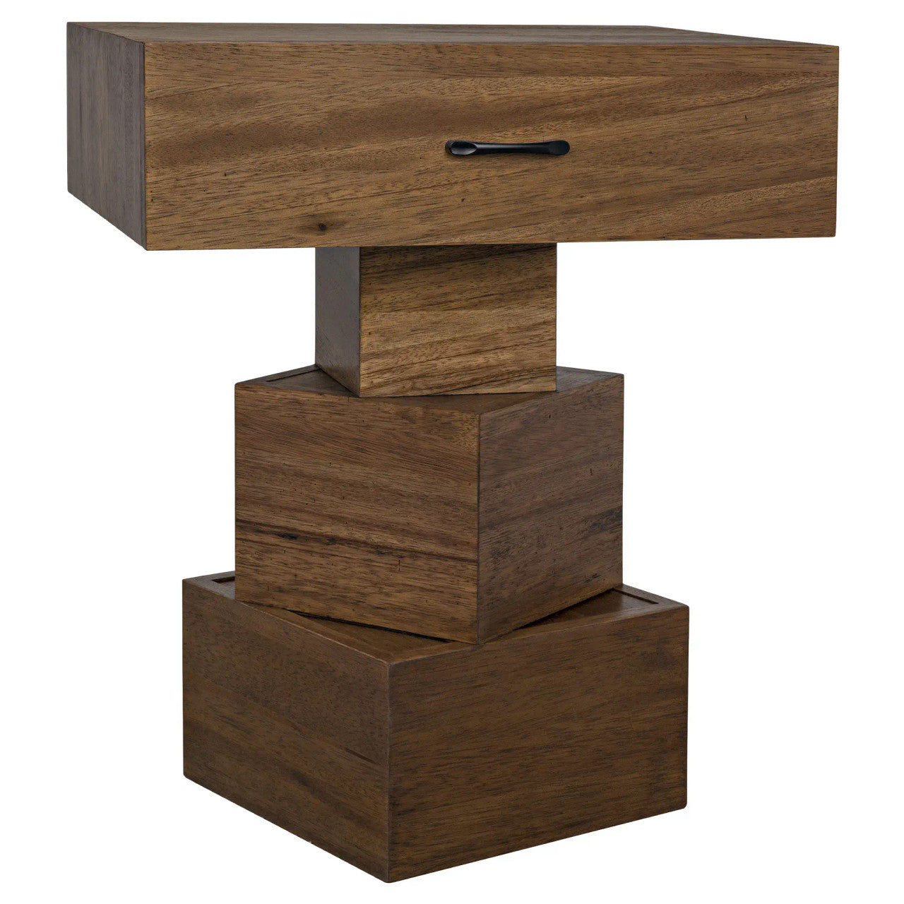 Noir Grobius Side Table in Dark Walnut GTAB854DW