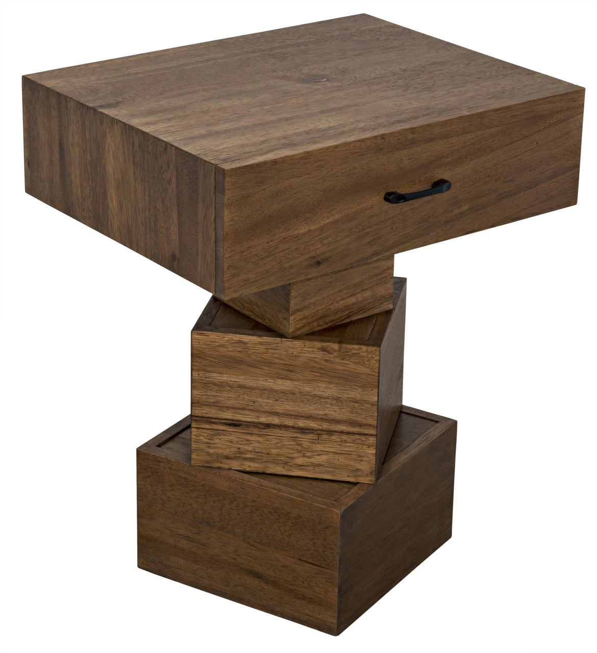 Noir Grobius Side Table in Dark Walnut GTAB854DW