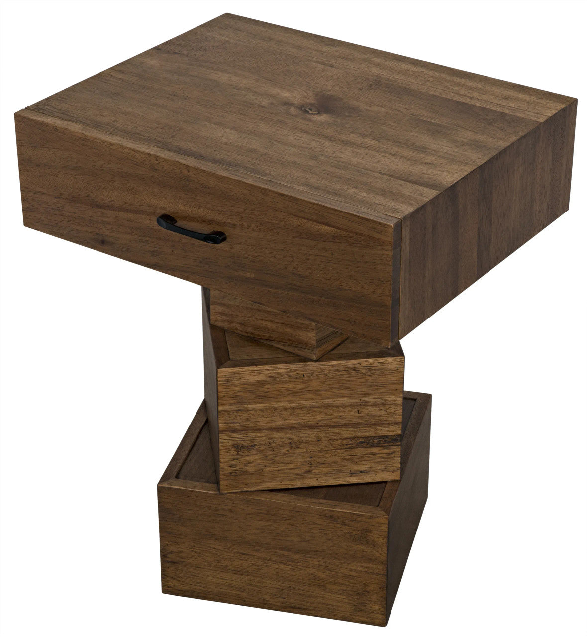 Noir Grobius Side Table in Dark Walnut GTAB854DW