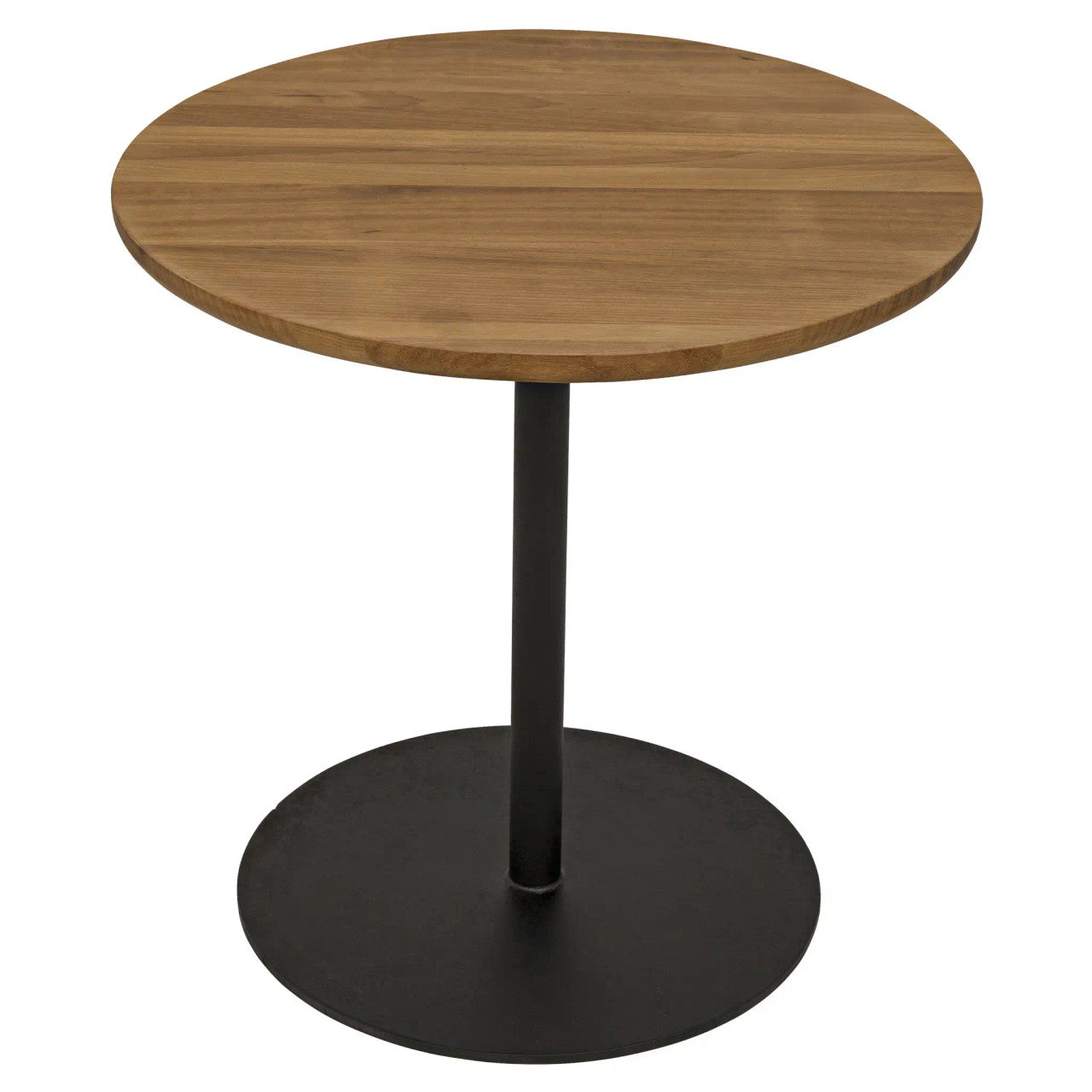 Noir Ford Small Side Table in Gold Teak with Matte Black Base GTAB857SGT