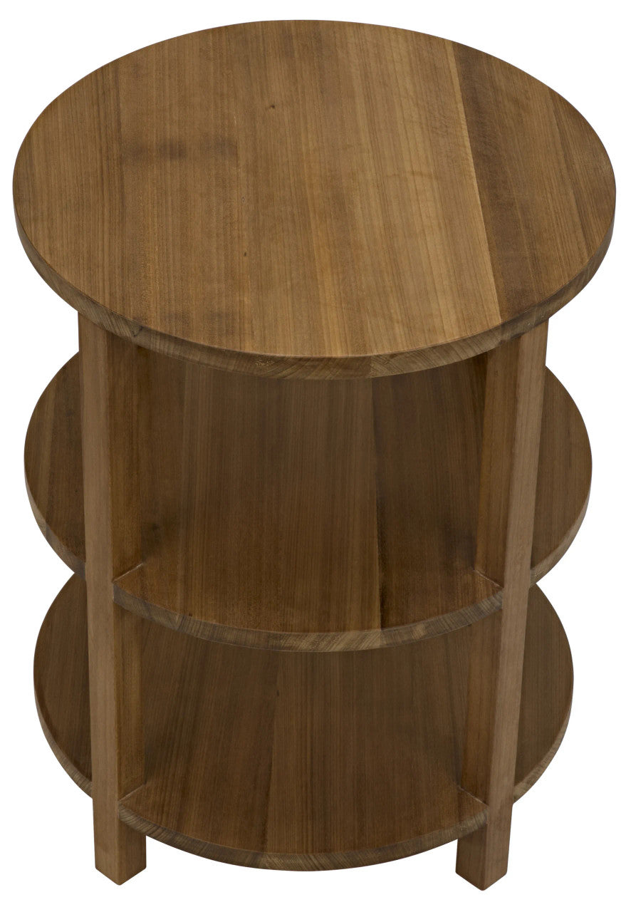 Noir Tier Side Table in Gold Teak GTAB862GT