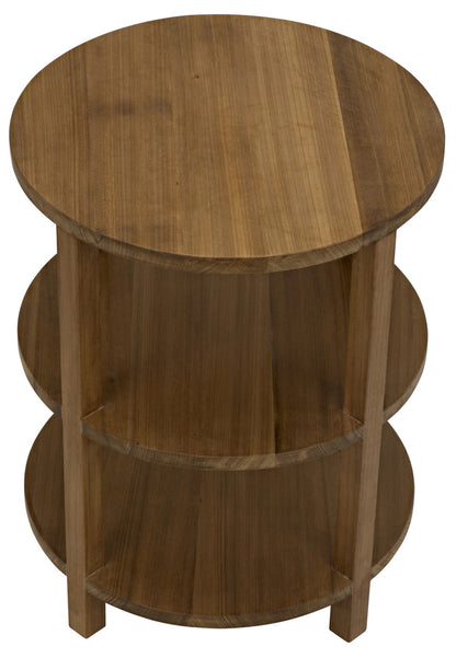 Noir Tier Side Table in Gold Teak GTAB862GT