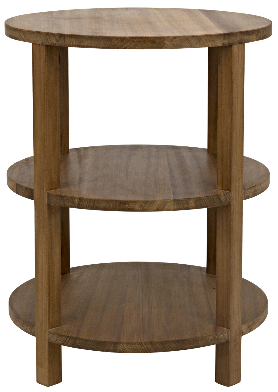 Noir Tier Side Table in Gold Teak GTAB862GT