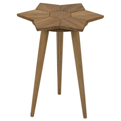 Noir Petal Side Table in Gold Teak GTAB864GT