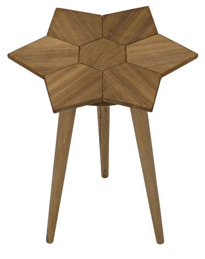 Noir Petal Side Table in Gold Teak GTAB864GT