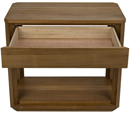 Noir SL11 Side Table in Gold Teak GTAB866GT