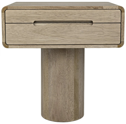 Noir Langford Side Table in Washed Walnut GTAB871WAW