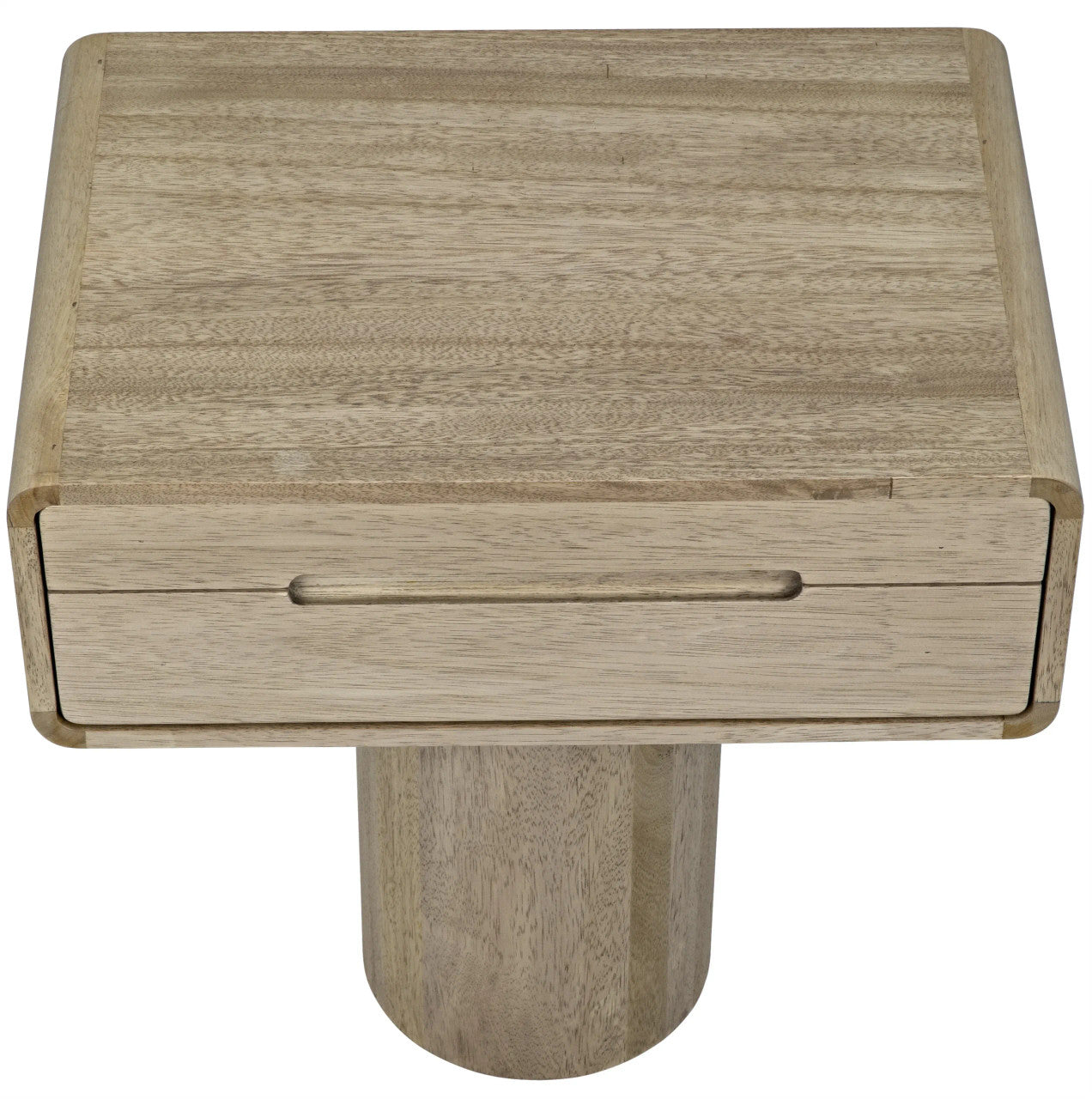 Noir Langford Side Table in Washed Walnut GTAB871WAW