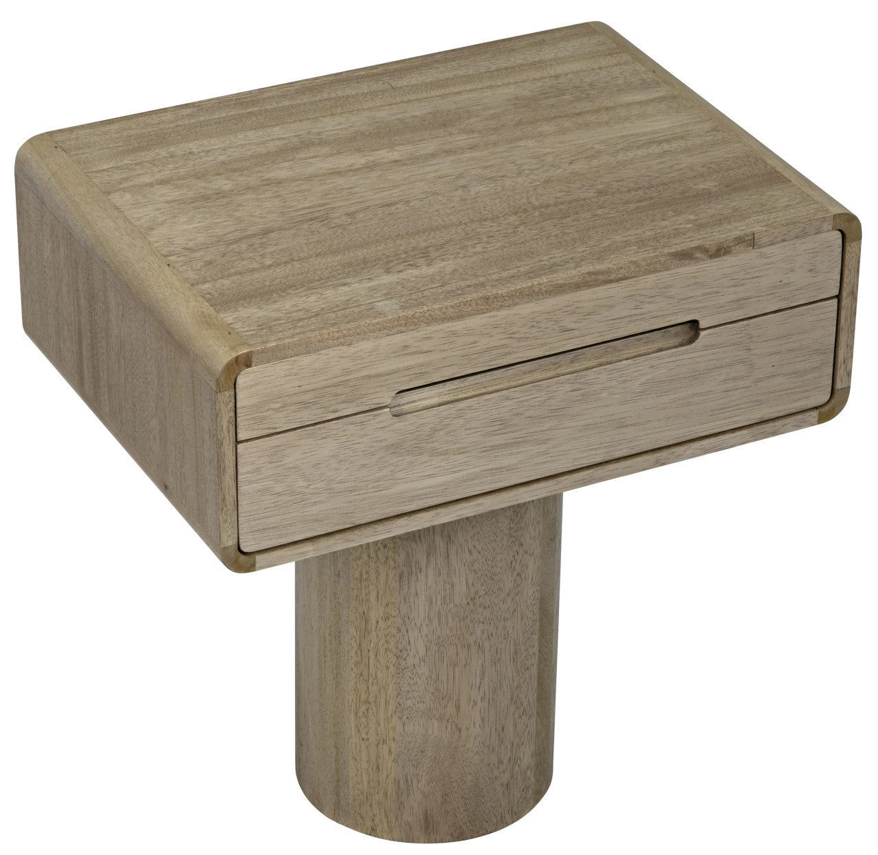 Noir Langford Side Table in Washed Walnut GTAB871WAW