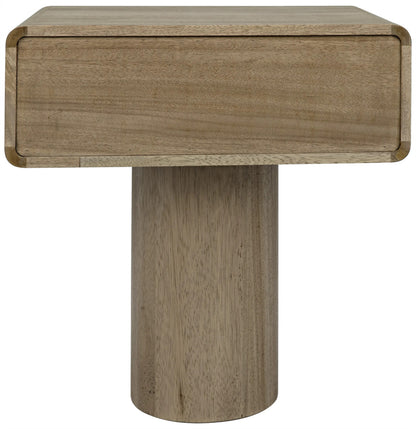 Noir Langford Side Table in Washed Walnut GTAB871WAW