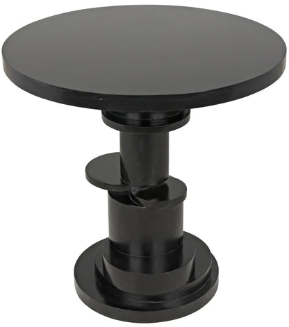 Noir Hugo Side Table in Hand Rubbed Black GTAB886HB