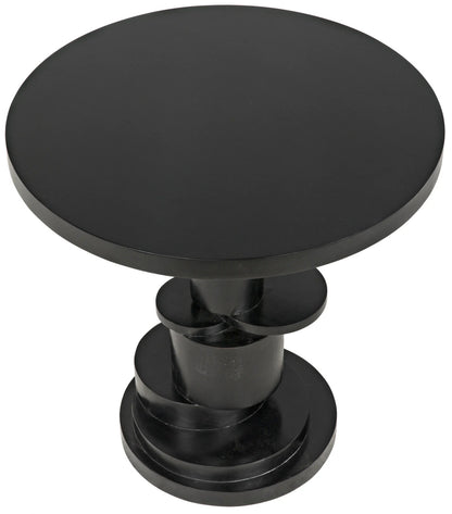 Noir Hugo Side Table in Hand Rubbed Black GTAB886HB