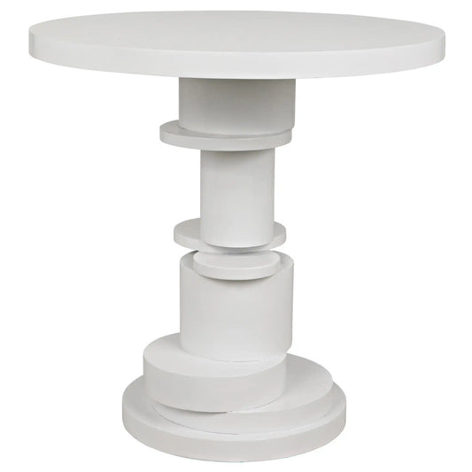 Noir Hugo Side Table in Solid White GTAB886SW