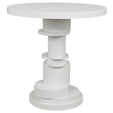 Noir Hugo Side Table in Solid White GTAB886SW