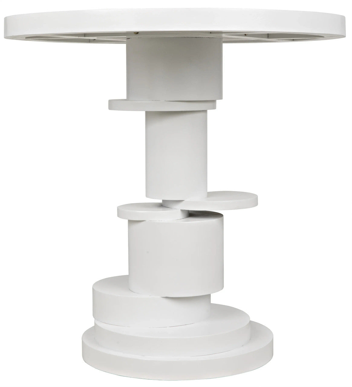 Noir Hugo Side Table in Solid White GTAB886SW