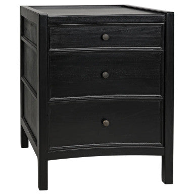 Noir Hampton Night Stand 24" in Hand Rubbed Black GTAB928HB