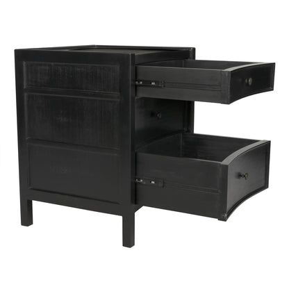 Noir Hampton Night Stand 24" in Hand Rubbed Black GTAB928HB