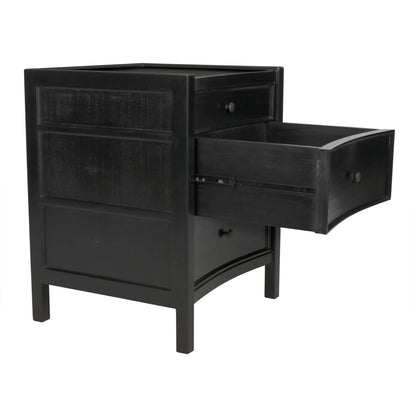 Noir Hampton Night Stand 24" in Hand Rubbed Black GTAB928HB