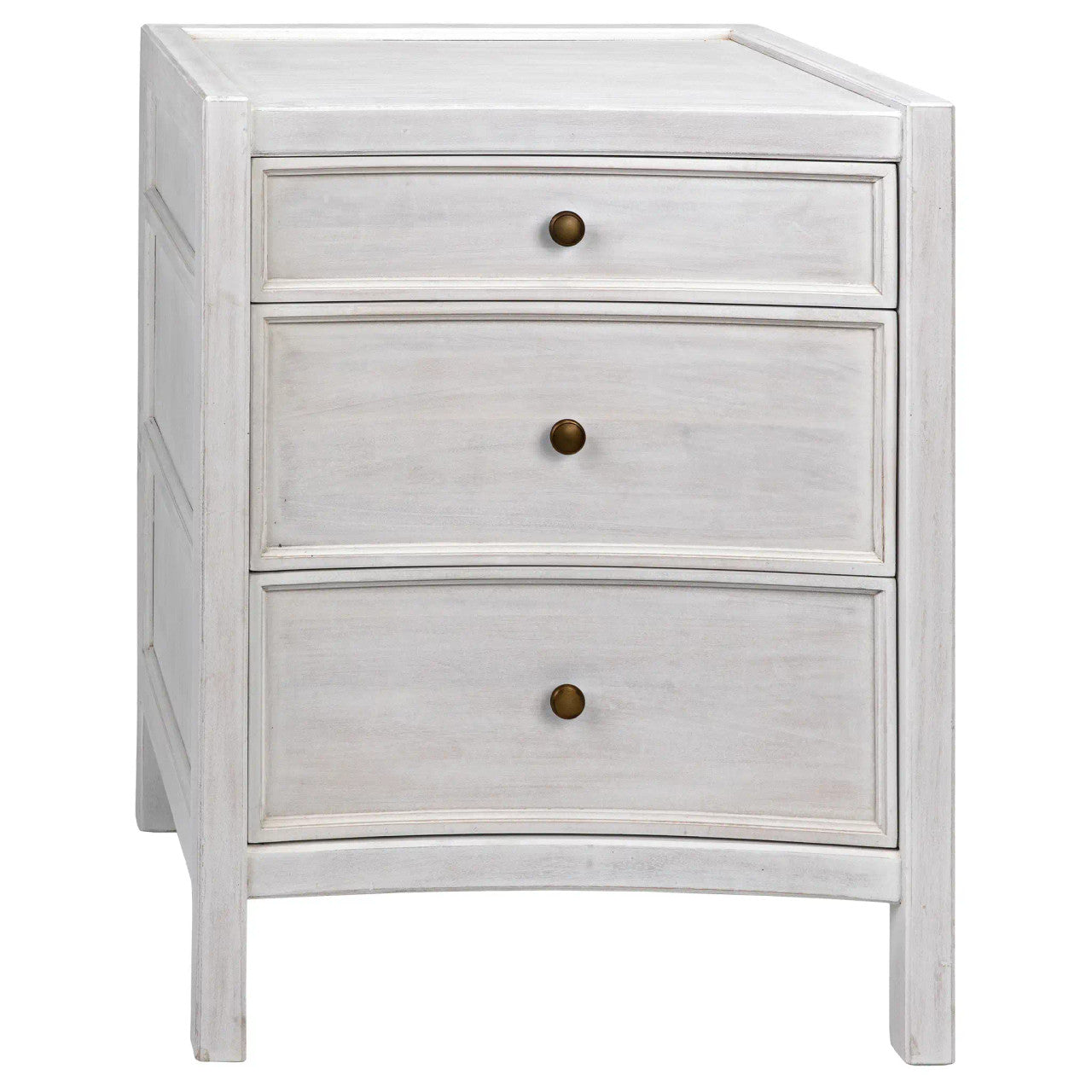 Noir Hampton Night Stand 24" in White Wash GTAB928WH