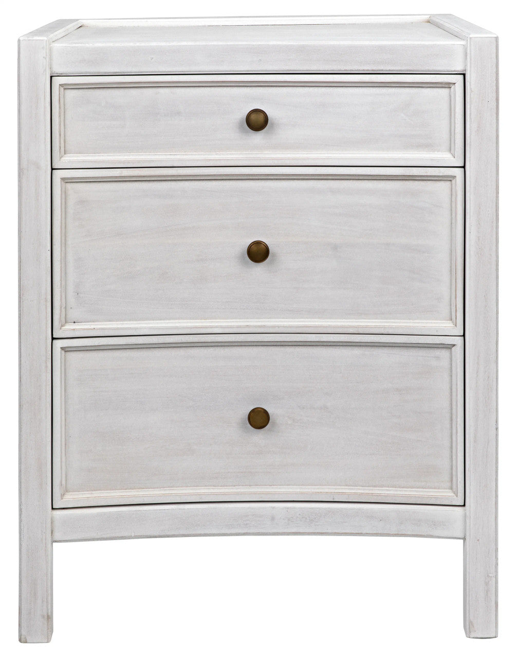 Noir Hampton Night Stand 24" in White Wash GTAB928WH