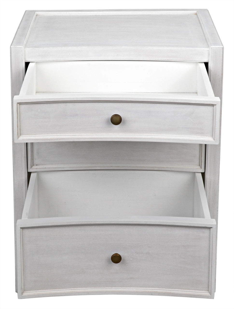 Noir Hampton Night Stand 24" in White Wash GTAB928WH